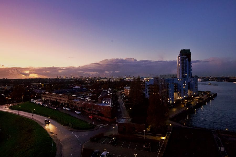 avondfotografie woning Rotterdam, skyline