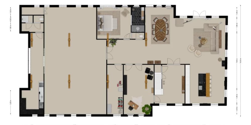 plattegrond woonboerderij Nijeveen