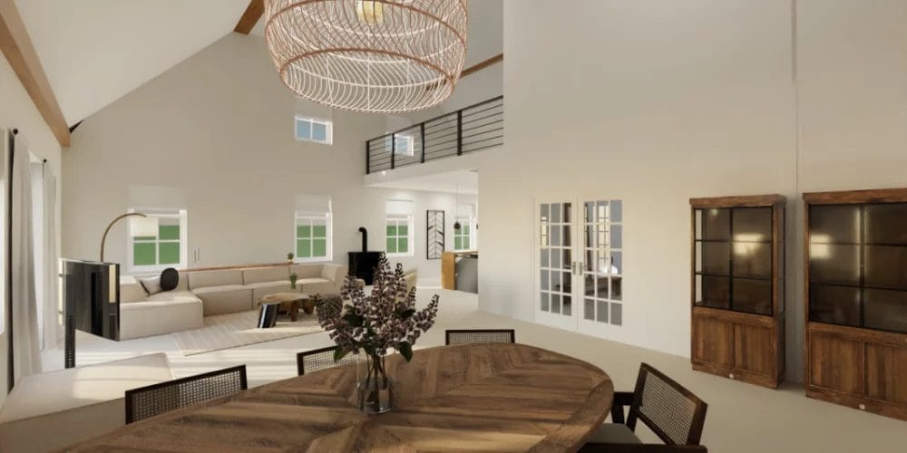de perfecte verbouwing van woonboerderij Nijeveen, art impression woning, Virtual reality ontwerp, 3D ontwerp, living