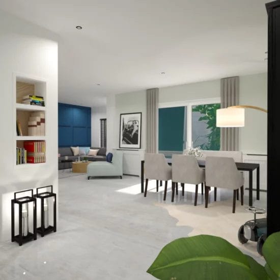 kleuradvies woonkamer rhoon, artist impressions