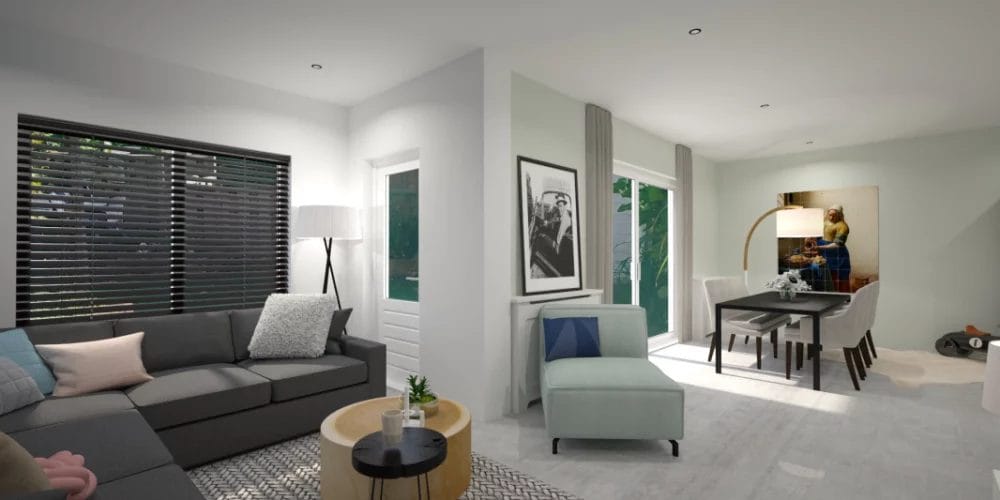 kleuradvies woonkamer rhoon, artist impressions,