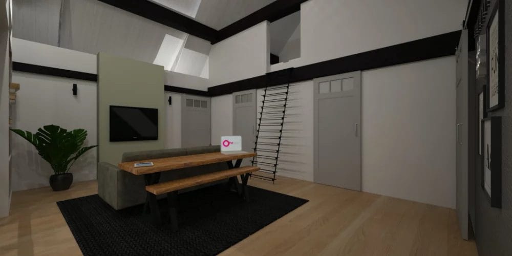 verbouwing woonboerderij Ridderkerk, plattegrond, VR, Virtual reality ontwerp, 3D