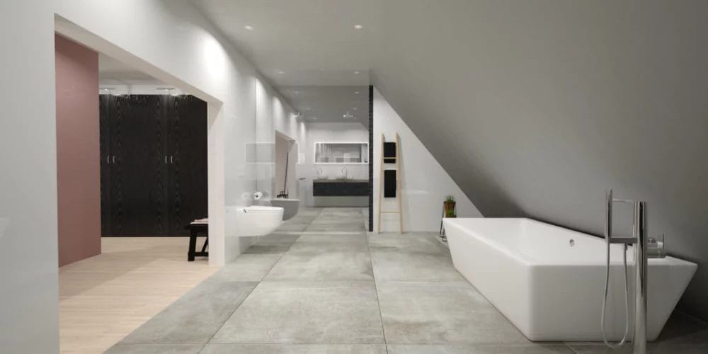 verbouwing woonboerderij Ridderkerk, plattegrond, VR, Virtual reality ontwerp, 3D, slaapkamer en badkamer